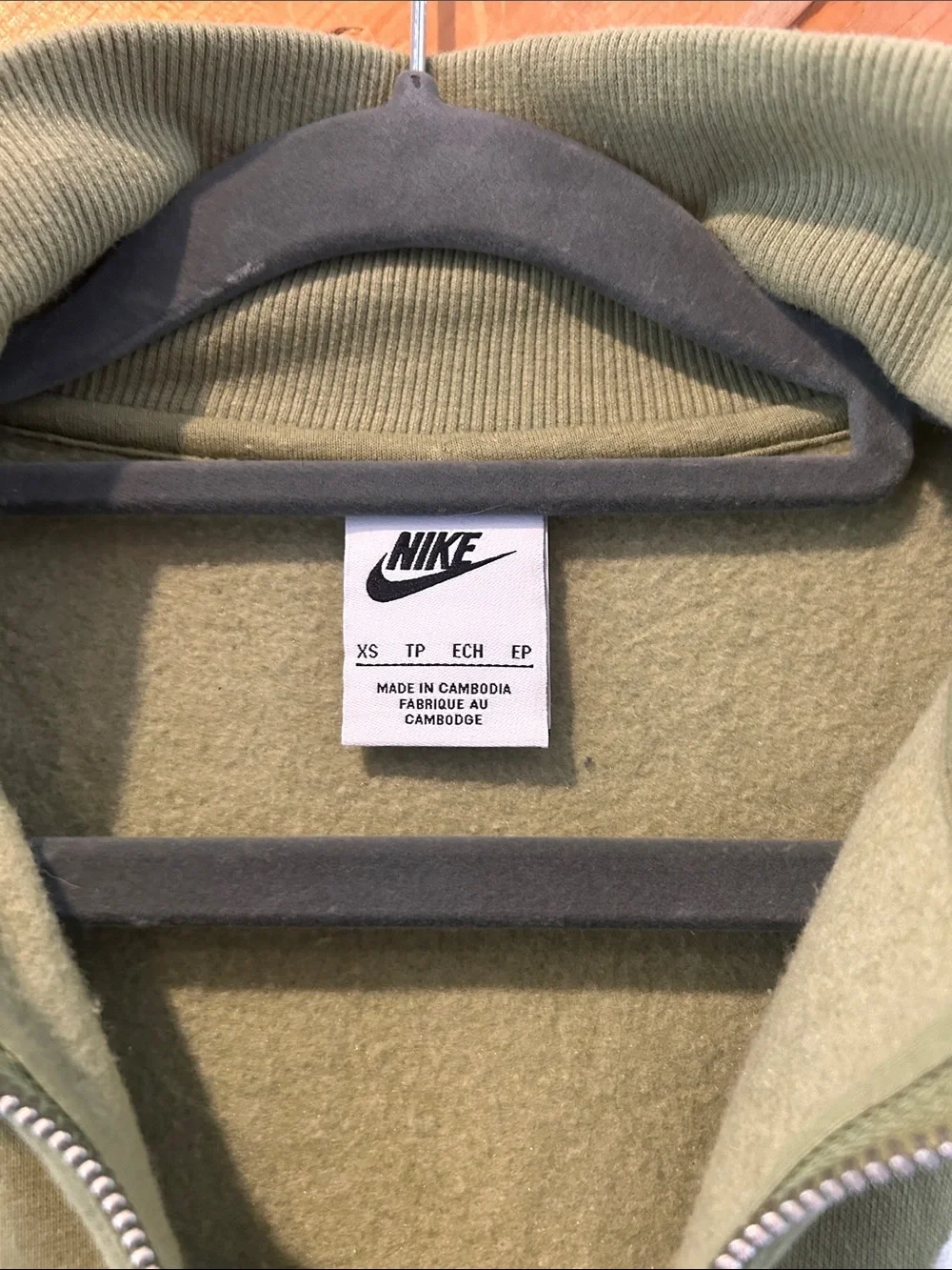 Nike Sportswear Phoenix Fleece Oversized 1/2-Zip Crop Alligator Green Sweatshirt